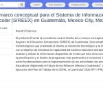Consultant cadre conceptuel SIREEX – Éducation extra-scolaire Guatemala