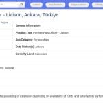 Responsable Coordination et Liaison Partenariats – Ankara, Turquie