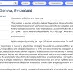 Juriste international – Mécanisme IIIM, Genève