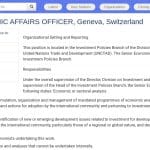 Chef de projet senior en politiques d&rsquo;investissement international