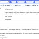 Technicien de Maintenance Bâtiment et Infrastructures – Addis-Abeba