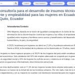 Consultant(e) expert(e) politiques travail décent et emploi des femmes en Équateur
