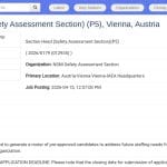 Chef de Section – Évaluation de la Sécurité Nucléaire