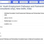 Consultant national en insertion professionnelle des jeunes – New Delhi