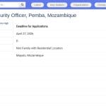 Assistant Sécurité Terrain – UNHCR Pemba, Mozambique