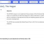 Directeur – Conseiller Juridique à l&rsquo;OPCW (La Haye)