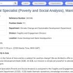 Spécialiste Développement Social – Analyse de la Pauvreté (Manille)