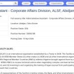 Assistant Administratif – Division des Affaires Institutionnelles, ALSF
