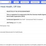 Consultant international Santé et Canicule – PAHO/OMS