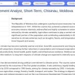 Analyste en Gestion des Connaissances Climatiques (Chisinau)