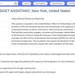 Assistant Finances et Budget – Nations Unies, New York