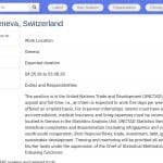 Stage en statistiques à l&rsquo;ONU – Analyse de données économiques