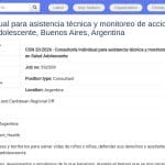Consultant en Santé Adolescent pour gouvernements locaux – Buenos Aires