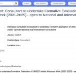 Consultant Évaluation Formative des Actions de Plaidoyer UNICEF Inde