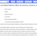 Stage en Achats – Nations Unies Genève