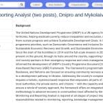 Analyste Suivi et Reporting – Postes basés à Dnipro et Mykolaiv