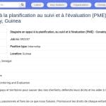 Stage en Planification, Suivi et Évaluation (PME) – UNICEF Guinée
