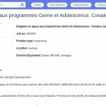 Stagiaire Programmes Genre et Adolescence – UNICEF Guinée