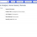 Analyste Senior en Investigations – Poste à distance