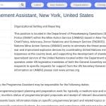Assistant(e) à la Gestion de Programme – UNMAS, New York