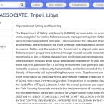 Associé à la Sécurité de Terrain – Tripoli, Libye