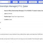 Directeur de Bureau et Responsable Partenariats – Qatar