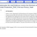 Consultant Gestionnaire de Cas – Protection des Femmes et Filles, Haïti
