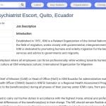 Psychiatre Accompagnateur Médical – Missions Internationales