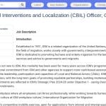 Responsable Senior Interventions Monétaires et Localisation – OIM Genève