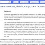 Associé(e) de Programme – Lutte contre les Violences Faites aux Femmes, Nairobi