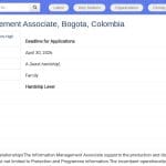 Associé en Gestion de l&rsquo;Information – UNHCR, Bogota