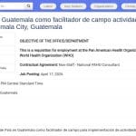 Facilitateur terrain – Réponse humanitaire santé, Guatemala