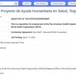 Consultant en Gestion de Projet Humanitaire Santé – Honduras