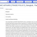Stage en Affaires Économiques et Politique Commerciale – ESCAP