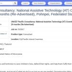 Coordinateur National des Technologies d&rsquo;Assistance, Pohnpei, Micronésie