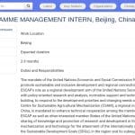 Stagiaire en gestion de programmes – CSAM, Beijing