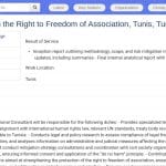 Analyste national·e – Droit à la liberté d’association, Tunis