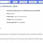 Responsable des Politiques Sociales – Damas, Syrie