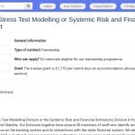 Stage en modélisation de stress tests et risques systémiques