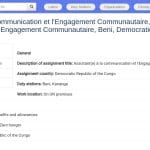 Assistant(e) Communication et Engagement Communautaire – RDC