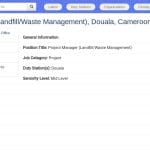 Chef de Projet – Gestion des Déchets (Douala)