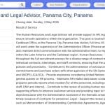 Conseiller RH et Juridique – PNUE, Panama