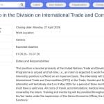 Stagiaire en commerce international et genre – UNCTAD Genève