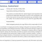 Juriste Principal – Coopération Judiciaire et Enquêtes Internationales