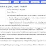 Expert national en efficacité énergétique – Projet ONU