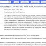 Chargé de gestion de programme – Affaires politiques