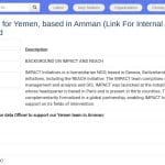 Senior Data Officer – Yemen (Amman)