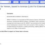 Senior Data Officer – Yemen (Amman-based)