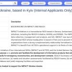 Senior Analyst – Ukraine, Kyiv (Interne uniquement)
