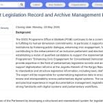 Expert en gestion des archives législatives parlementaires